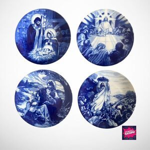 Set of 4 1991–1994 Religious Porcelain Plates - Avon Fine Collectibles
